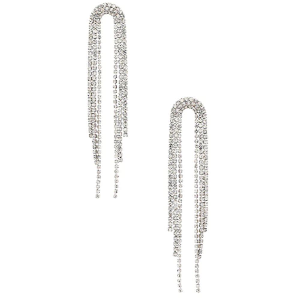 NEW~ Anthropologie Amber Sceats "Rounded Out" Crystal fringe Earrings - Picture 2 of 8